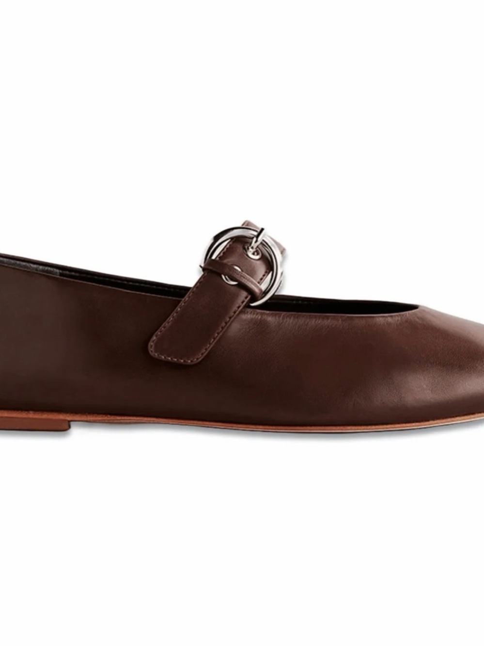 Reformation Bethany Mary Jane Flats in Chestnut